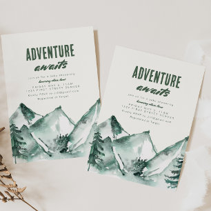Adventure Awaits Outdoor Baby Shower Invitation