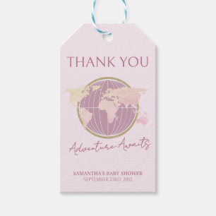 Adventure Awaits Passport-Themed Baby Shower Gift Tags