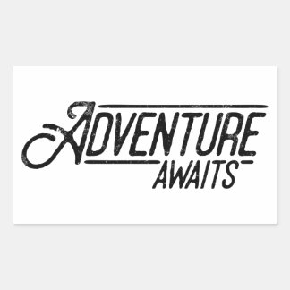 Adventure Awaits Rectangular Sticker