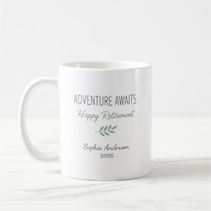 Adventure Awaits Retirement Personalized Coffee Mug
