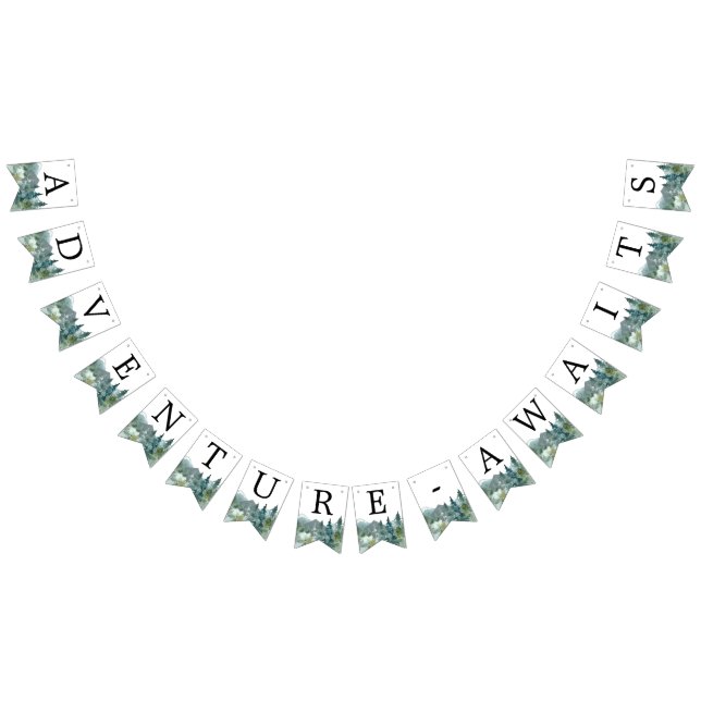 Adventure Awaits rustic mountains  Bunting (All)