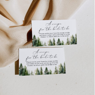 Adventure awaits rustiv Recipe for the bride to be Enclosure Card