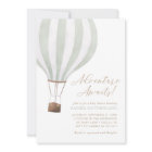 Adventure Awaits Sage Hot Air Balloon Baby Shower 