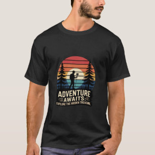 Adventure Awaits Scenic Design Geocaching T-Shirt