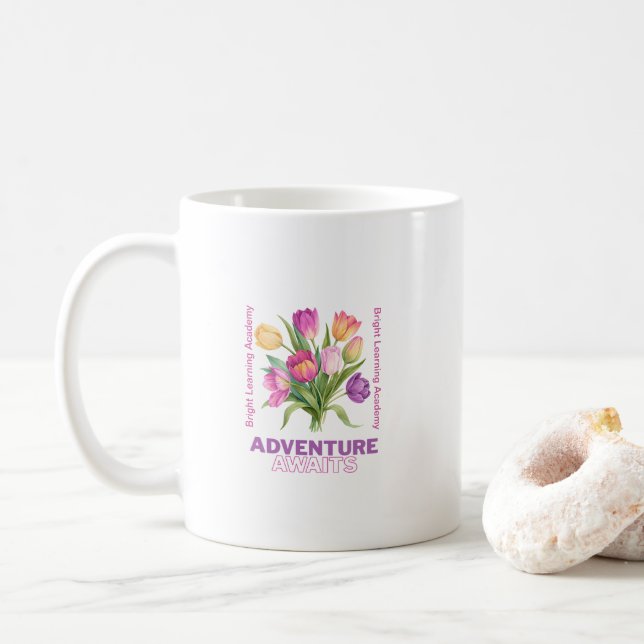 Adventure Awaits School Spirit Teacher Coffee Mug (With Donut)