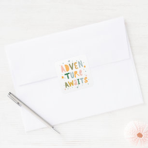 Adventure Awaits Square Sticker