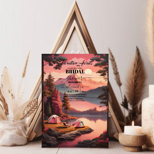 Adventure Awaits Tent Camping Bridal Shower  Invitation