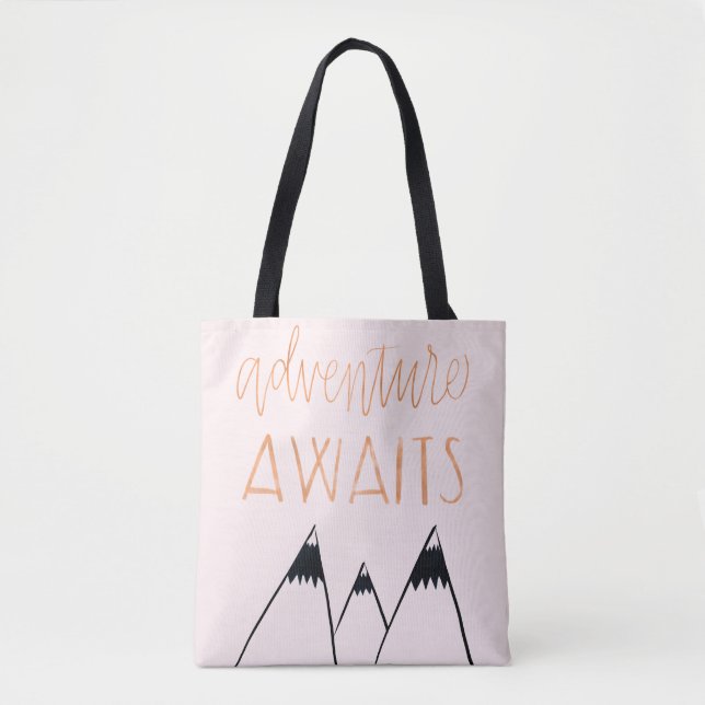 Adventure awaits tote bag (Front)