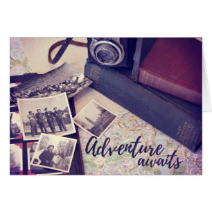 Adventure Awaits   Travel Photograph Greeting Card