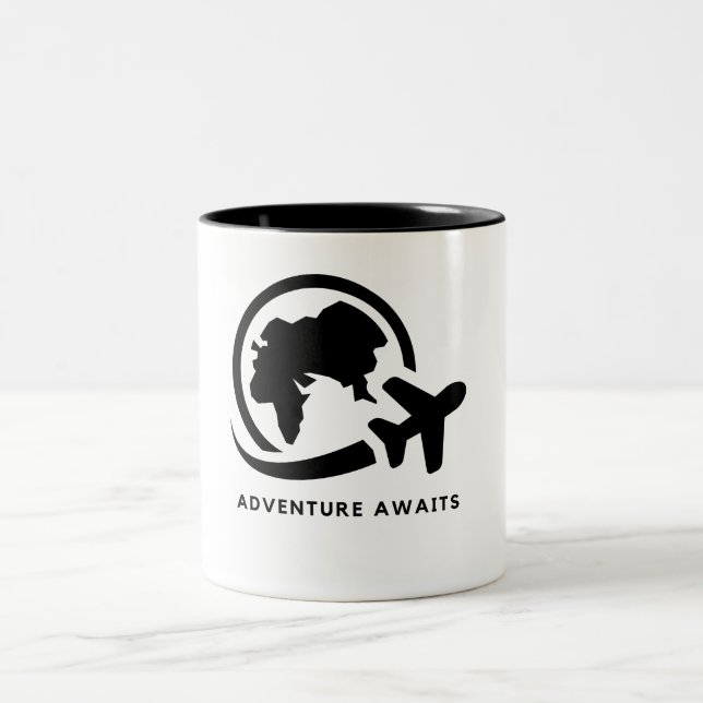 Adventure Awaits Two-Tone Coffee Mug (Center)