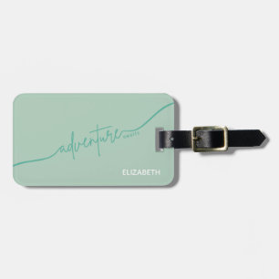 Adventure Awaits Typography Travel Luggage Tag