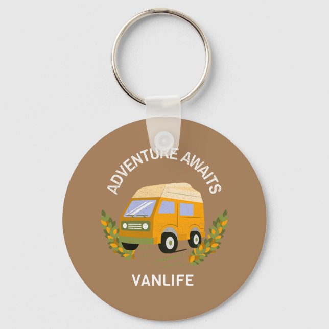 Adventure Awaits  VanLife Key Ring (Front)
