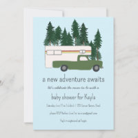 Adventure Awaits Vintage Truck Camper BABY SHOWER