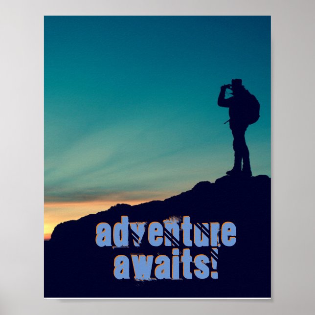 Adventure Awaits! - wall poster (Front)