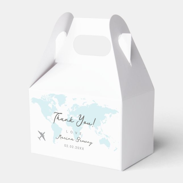 Adventure awaits, Welcome to the world Favour Box (Front Side)