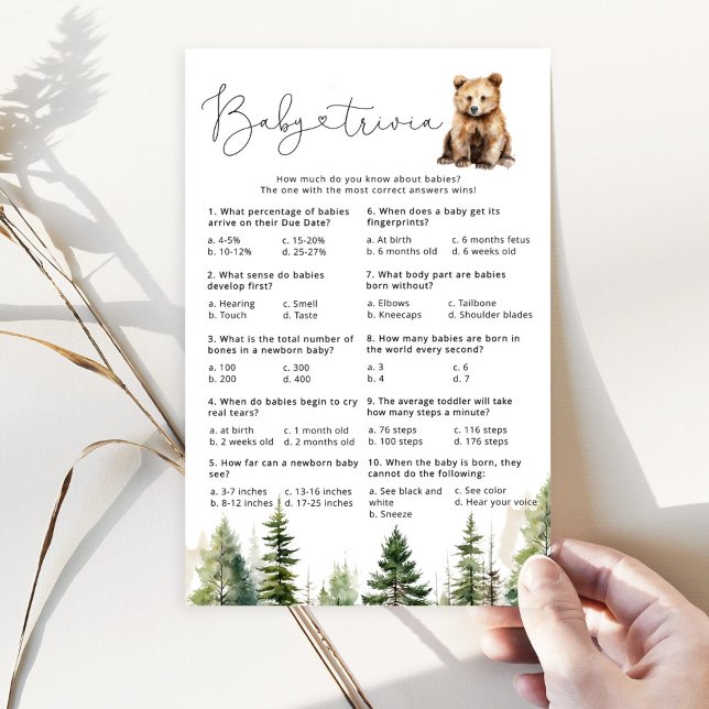 Adventure awaits wild bear baby trivia game (Creator Uploaded)