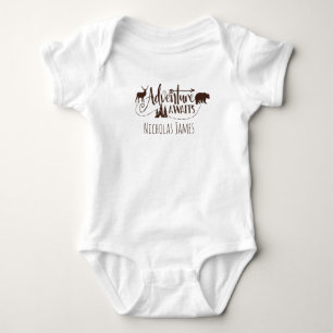 "Adventure Awaits" Wilderness Personalised Baby Bodysuit