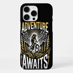 Adventure Awaits With Scenic Mountain Illustration iPhone 16 Pro Max Case