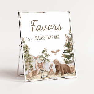 Adventure Awaits Woodland Animals Favours Poster