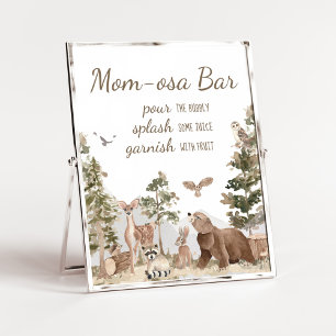 Adventure Awaits Woodland Animals Mum Osa Bar Poster