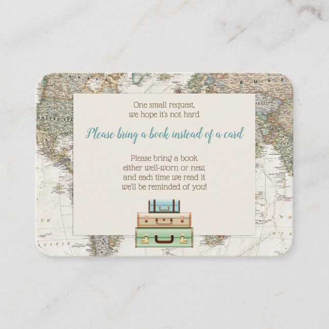 Adventure Awaits World Map Book Request Enclosure  (Front)