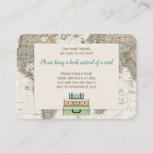 Adventure Awaits World Map Book Request Enclosure Card