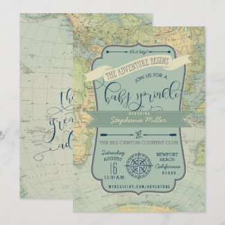 Adventure Baby Boy Sprinkle Invitations