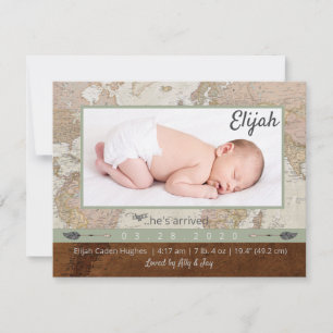 Adventure Baby Photo Announcement