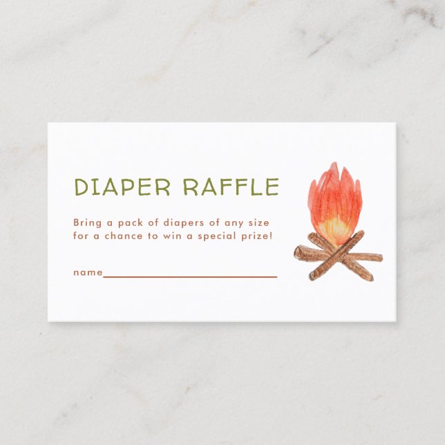 Adventure Baby Shower Diaper Raffle Enclosure Card (Front)