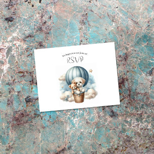 Adventure Baby Shower Puppy Hot Air Balloon RSVP