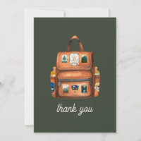 Adventure Backpack + Bottles Green Baby Shower