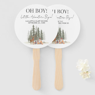 Adventure Begin Baby Shower Hand Fan