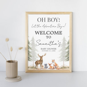 Adventure Begin Baby Shower Welcome Sign
