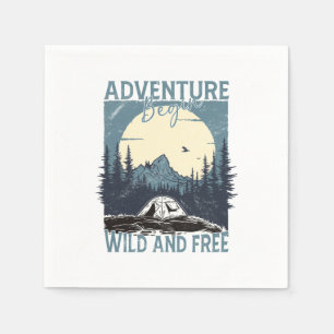 Adventure Begin - Wild and Free Napkin