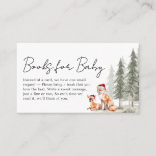 Adventure Begin Winter Baby Shower Book for Baby Enclosure Card