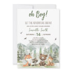 Adventure Begin Woodland Animals Baby Shower
