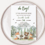 Adventure Begin Woodland Animals Baby Shower Invitation<br><div class="desc">Welcome your little one with our heartwarming Adventure Awaits Baby Shower Invitation Printable. Personalise to share the joy with your loved ones!

BS496</div>