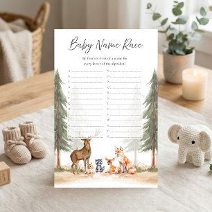 Adventure Begin Woodland Shower Name Race Game