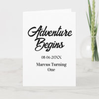 Adventure begins 1st birthday name date simple min