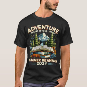 Adventure Begins At Your Library Summer Reading Bo T-Shirt