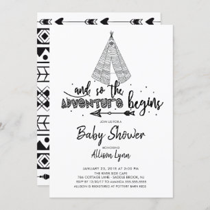 Adventure Begins Baby Shower Invitation