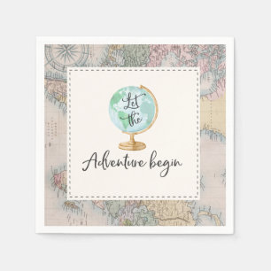 Adventure Begins Baby Shower Party Napkin