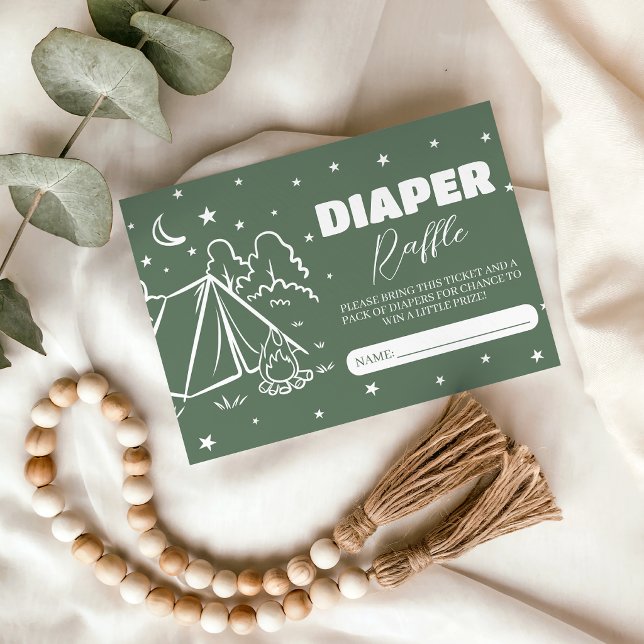 Adventure Begins Camping Diaper Raffle Enclosure Card (Creator Uploaded)