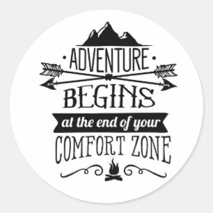 Adventure Begins  Classic Round Sticker