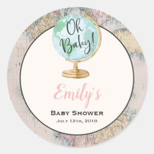 Adventure Begins Favour Tag Sticker Seal