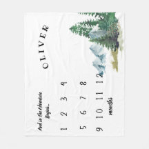 Adventure Begins Forest Baby Milestone Blanket