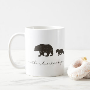 Adventure Begins Mama and Baby Bear Coffee Mug