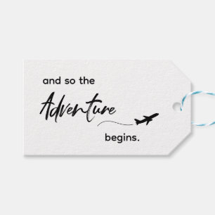 Adventure Begins Thank You Wedding Favor Tag