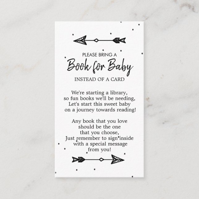 Adventure Begins Tribal Arrow Book for Baby Enclosure Card (Front)