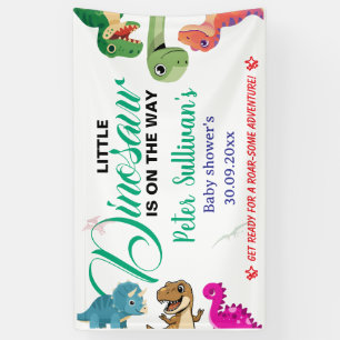 Adventure Begins With Baby Dino Banner